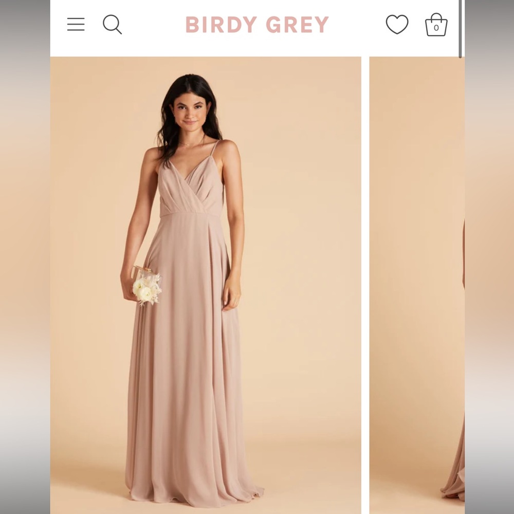 BIRDY GREY KAIA DRESS CHIFFON TAUPE